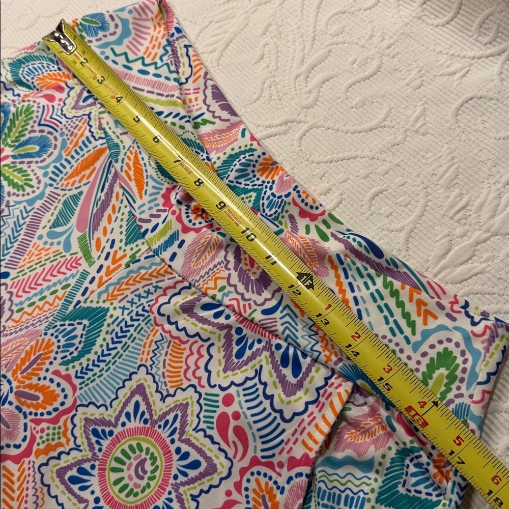 Jean-Pierre Klifa boulevard Multicolor Patterned Pants. Wide leg. Stretch. XL - Picture 7 of 12
